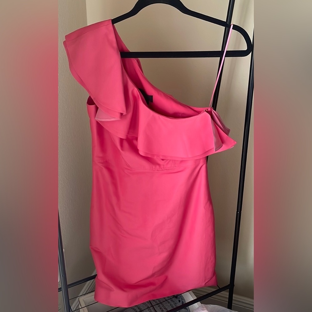 NWT J.Crew One Shoulder Ruffle Dress